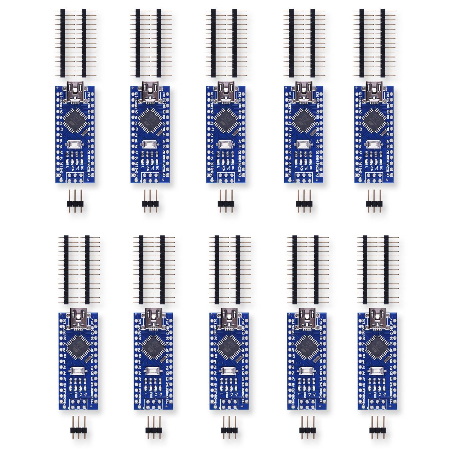 Longruner Mini Nano V3.0 ATmega328P 5V 16M Micro Controller Board Module for Arduino 5Pcs 