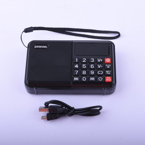 Longruner Portable Fm Radio USB Mini Speakers Mp3 Music Play