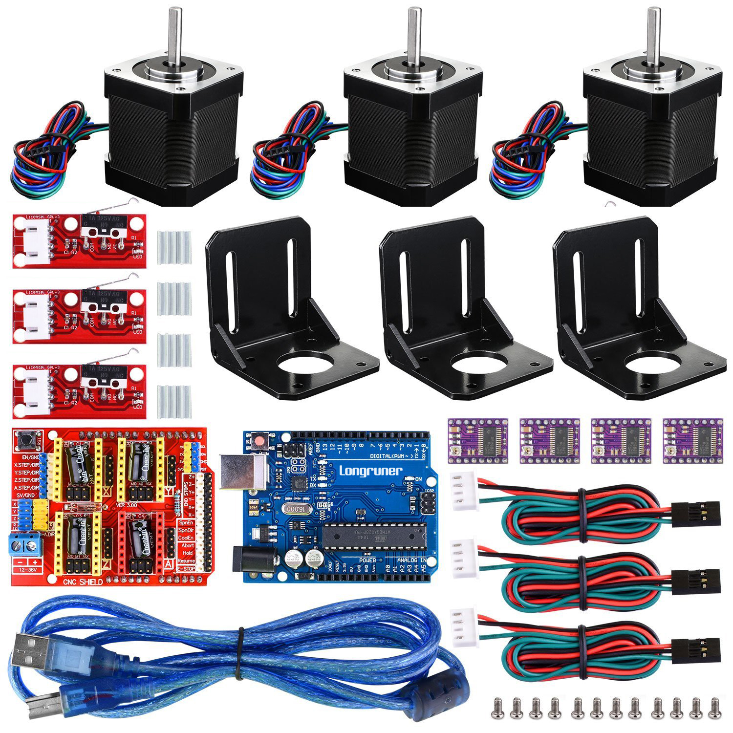 For Arduino Professional 3D printer CNC Kit,Longruner GRBL C