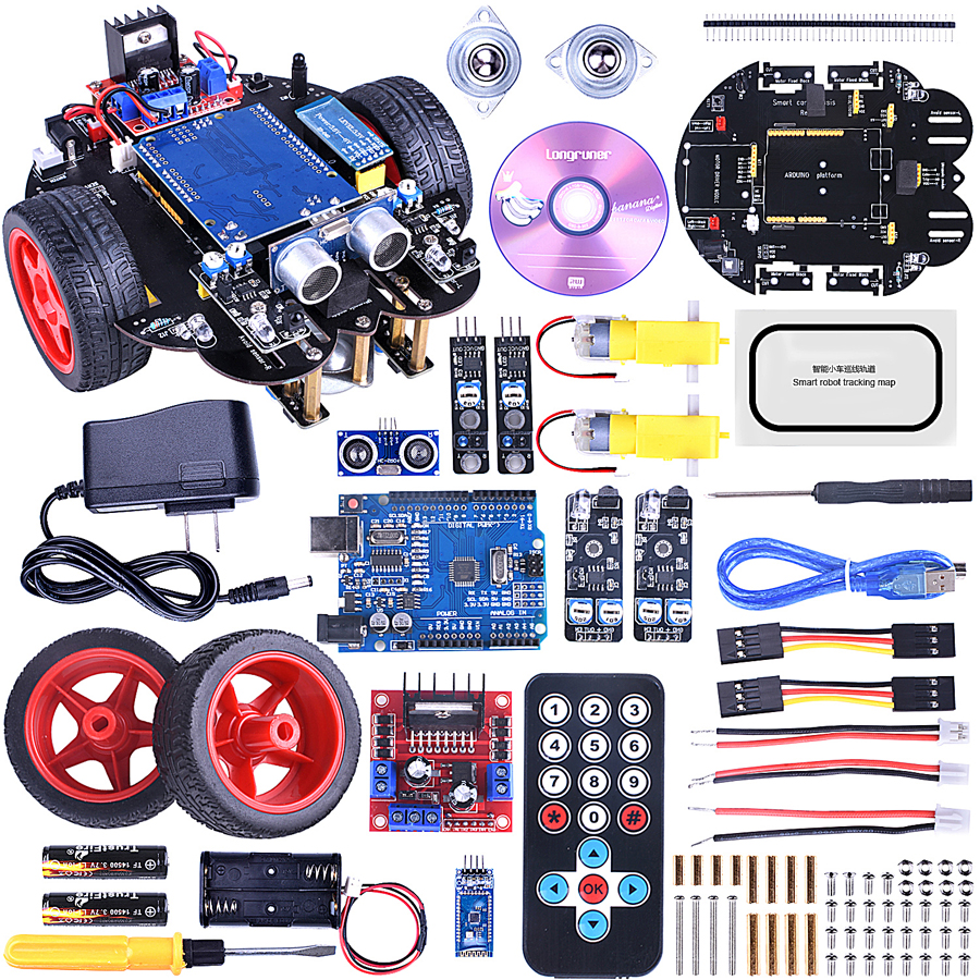 QS10 For ArduinoIDE Robot Car Kit with R3 Line Tracking Modu